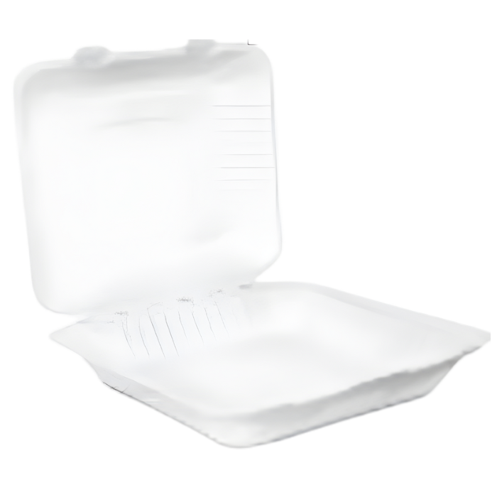 9*9*3 Sugarcane Clamshell Dinner Box