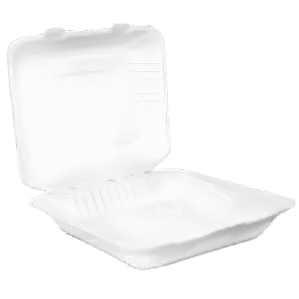 8*8*3 White Clamshell