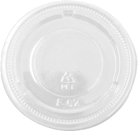 PET Lid to Suit 1oz-2oz paper Sauce