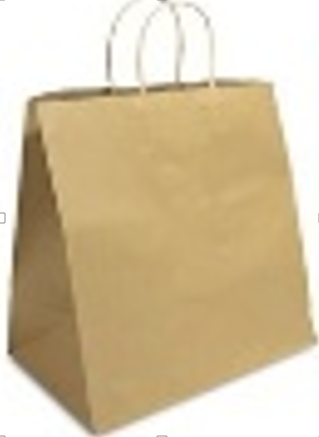 Medium Brown Kraft with Twisted Handle Bag
