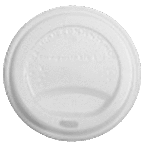 90mm Sugarcane Coffee Cup Lid White