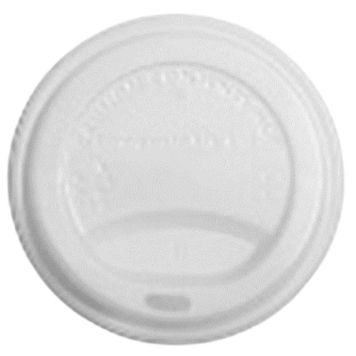 90mm Sugarcane Coffee Cup Lid White