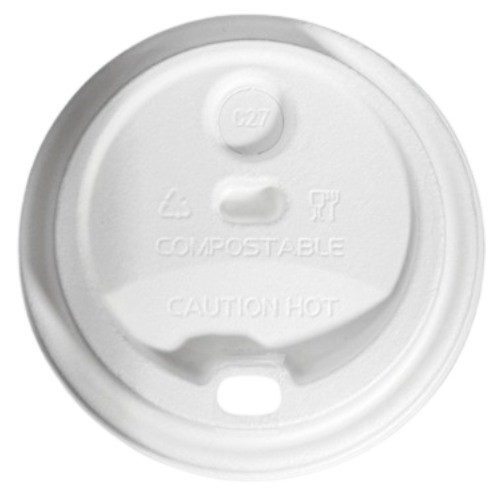 90mm Sugarcane Coffee Lid with 3 Holes