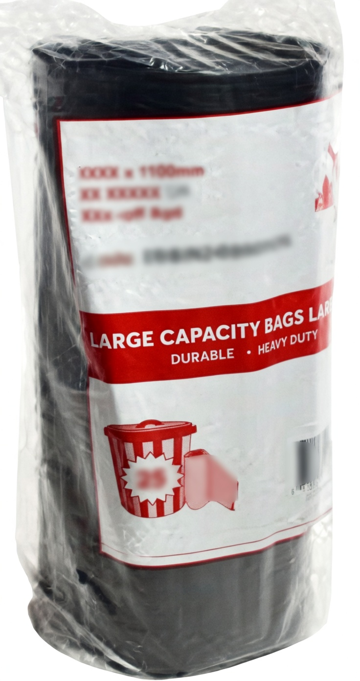 120Ltr Heavy Duty Bin Liner Black 1200x900mm 26um