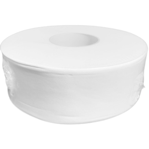 2 Ply Jumbo Toilet Tissue with Individual Wrap White85mm*300m